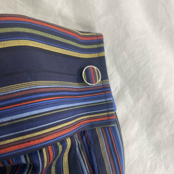 Lanzino Mens Multicolor Striped Long Sleeve Button Up Shirt Size M - Picture 10 of 13